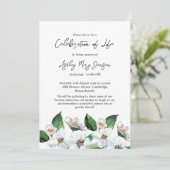 Jasmine Celebration of Life Funeral Einladung (Stehend Vorderseite)