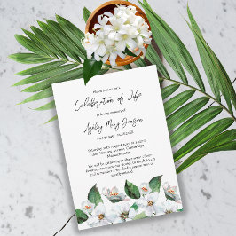 Jasmine Celebration of Life Funeral Einladung