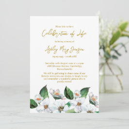 Jasmine Celebration of Life Funeral Einladung