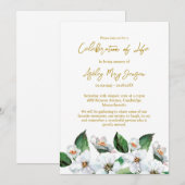 Jasmine Celebration of Life Funeral Einladung (Vorne/Hinten)