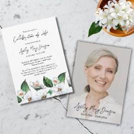 Jasmine Celebration of Life Photo Funeral  Einladung