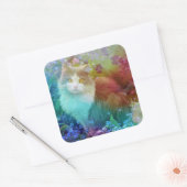 Jasmine die Kitty Quadratischer Aufkleber (Umschlag)