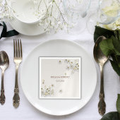 Jasmine Floral Boho Wedding Napkins Serviette