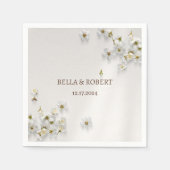 Jasmine Floral Boho Wedding Napkins Serviette (Vorderseite)