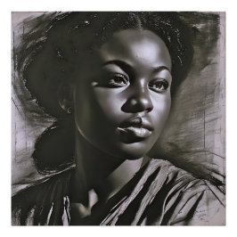 "Jasmine" Frauen in Kohle Fotodruck