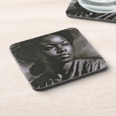 "Jasmine" Frauen in Kohle Getränkeuntersetzer (Linke Seite)