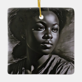 "Jasmine" Frauen in Kohle Keramikornament