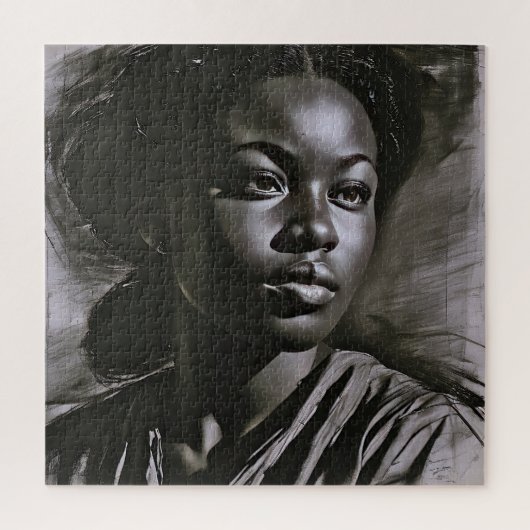 "Jasmine" Frauen in Kohle Puzzle (Vertikal)