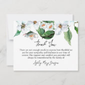 Jasmine Funeral Thank You Card Bereavement Dankeskarte (Vorderseite)