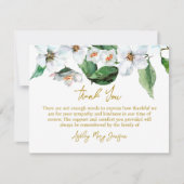 Jasmine Funeral Thank You Card Bereavement Dankeskarte (Vorderseite)