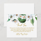 Jasmine Funeral Thank You Card Bereavement Dankeskarte (Vorne/Hinten)