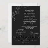 Jasmine Kontur Black Formal Website Wedding Einladung (Vorderseite)