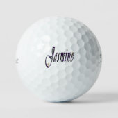 "Jasmine" Lila Blumengirlsname, Golfball (Vorderseite)