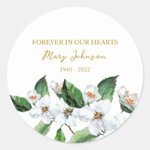 Jasmine Memorial Funeral Classic Rundumaufkleber Runder Aufkleber