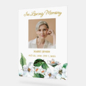 Jasmine Memorial Photo Funeral Acrylic Sign Acrylschild (Winkel)