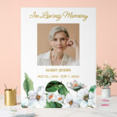 Jasmine Memorial Photo Funeral Acrylic Sign Acrylschild (Hochzeit)