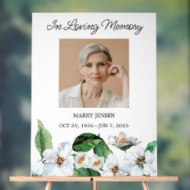 Jasmine Memorial Photo Funeral Acrylic Sign Acrylschild
