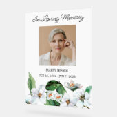 Jasmine Memorial Photo Funeral Acrylic Sign Acrylschild (Winkel)