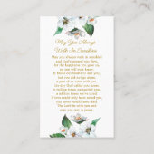 Jasmine Memorial Photo Funeral Prayer Card Visitenkarte (Rückseite)