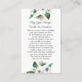 Jasmine Memorial Photo Funeral Prayer Card Visitenkarte (Rückseite)