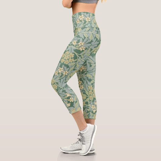 Jasmine-Muster von William Morris Capri Leggings (Links)