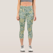 Jasmine-Muster von William Morris Capri Leggings (Vorderseite)