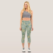 Jasmine-Muster von William Morris Capri Leggings (Vorderseite)