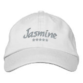 Jasmine Name Bestickte Baseballkappe (Vorderseite)