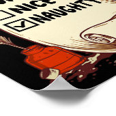 Jasmine Name - Santa Naughty Nice List Funny Xmas Poster (Ecke)