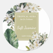 Jasmine Perfume Label Runder Aufkleber (Vorderseite)
