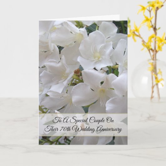 Jasmine Personalisiert 70. Hochzeitstag Karte (Gelbe Blume)