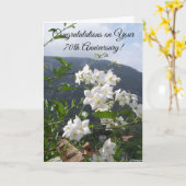 Jasmine Personalisiert 70. Hochzeitstag Karte (Gelbe Blume)