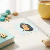 Jasmine Quadratischer Aufkleber