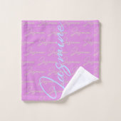 Jasmine Repetiernamenmuster Badhandtuch Set (Waschlappen)