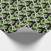 Jasmine Retro Abstraktes Muster Geschenkpapier (Ecke)