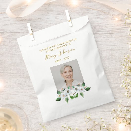 Jasmine Seed Packet Memorial Funeral Favor Bag Geschenktütchen (Ausgeschnitten)