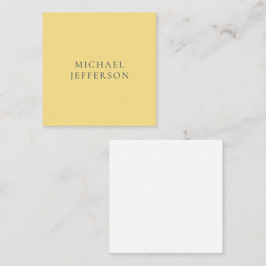 Jasmine & Slate Grey Minimalist Plain Modern Name Begleitkarte (Vorne/Hinten)