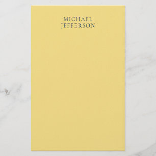 Jasmine & Slate Grey Minimalist Schlicht Moderner Briefpapier