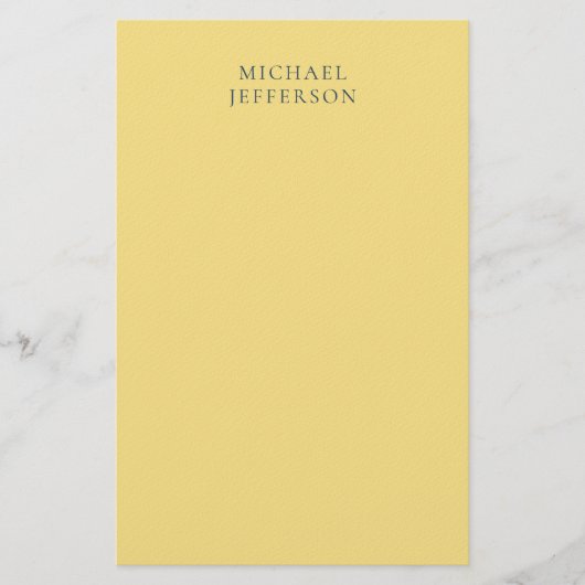 Jasmine & Slate Grey Minimalist Schlicht Moderner Briefpapier (Vorderseite)