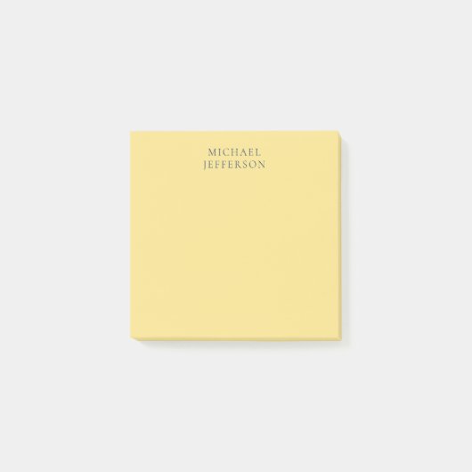 Jasmine & Slate Grey Minimalist Schlicht Moderner  Post-it Klebezettel (Vorderseite)