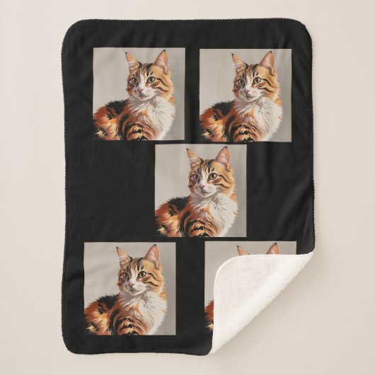 Jasmine the Calico Cat painting Sherpadecke (Vorderseite)