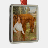 Jasmine the Horse (von Algernon Talmage) Ornament Aus Metall (Rechts)