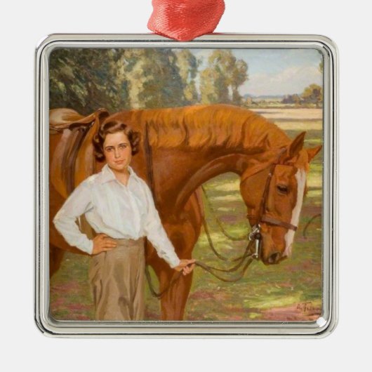 Jasmine the Horse (von Algernon Talmage) Ornament Aus Metall (Vorne)