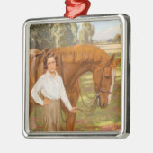 Jasmine the Horse (von Algernon Talmage) Ornament Aus Metall (Links)