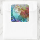 Jasmine the Kitty Quadratischer Aufkleber (Tasche)