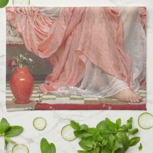 Jasmine von Albert Joseph Moore, Viktorianische Ku Geschirrtuch (Gefaltet)