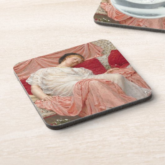 Jasmine von Albert Joseph Moore, Viktorianische Ku Getränkeuntersetzer (Linke Seite)