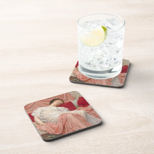 Jasmine von Albert Joseph Moore, Viktorianische Ku Getränkeuntersetzer (Rechte Seite)