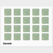 Jasmine von William Morris Quadratischer Aufkleber (Blatt)