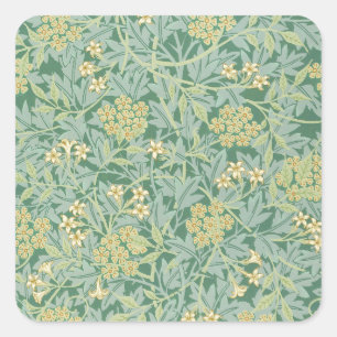 Jasmine von William Morris Quadratischer Aufkleber